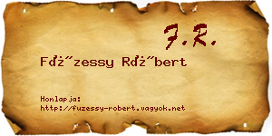 Füzessy Róbert névjegykártya